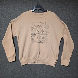 Parks Project National Parks Graphic Sweatshirt XL Tan Crewneck Long Sleeve